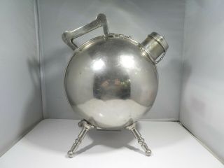 Very Rare Art Deco Machine Age Chrome & Aluminum Ball Cocktail Shaker / Thermos