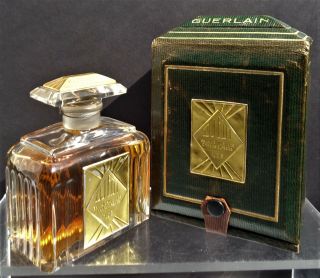 Rare Vintage Guerlain Djedi Perfume 1926.  Baccarat.  Boxed.  Chevalier.  Hermes