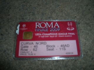 Rare 2009 Uefa Champions League Final Ticket Barcelona V Manchester United Rome