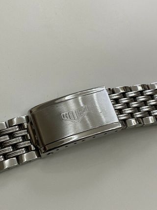 Rare 1969 Heuer Carrera Gay Freres Double Grain Bracelet Hlb Endlink Nos 2446c