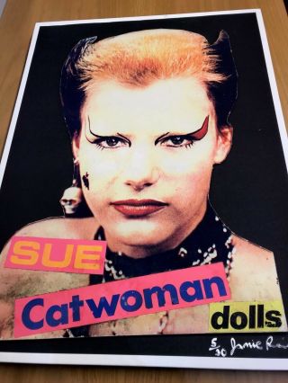 Ultra Rare Jamie Reid Sex Pistols Signed Ltd Edition ‘sue Catwoman Dolls’ Print