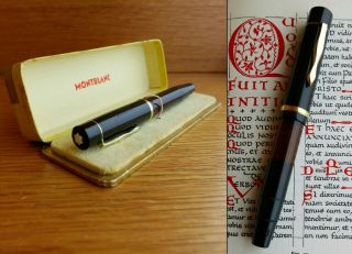 Montblanc 138 Celluloid & Bhr Fountain Pen 1938 - 41.  245 Full Flex Nib.  V.  Rare