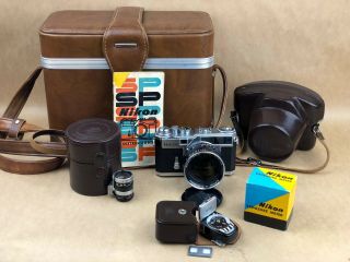Nikon Sp Rangefinder W/ 50mm F/1.  1 External Mount - Gorgeous & Rare Camera Set