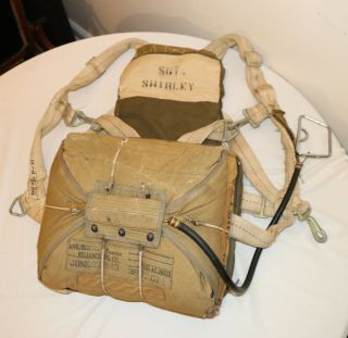 Rare 1943 Complete Military World War 2 Us Air Force Parachute By Reliance Mfg