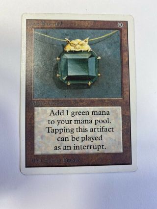 Magic The Gathering Mox Emerald - Unlimited Edition - Lightly Played.