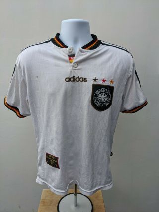 Vintage Rare Germany Football Shirt 1996 L Adidas Soccer Jersey Maglia Camiseta