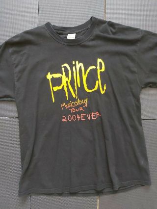 Prince Rare Vintage Musicology 2004 Tour T Shirt Xl @