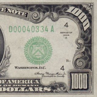 Rare Cleveland 1934a $1000 One Thousand Dollar Bill Fr.  2212 - D 40334a
