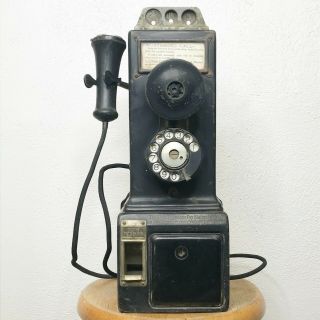 Rare Vintage 1921 Model 75 - A Gray Pay Station Telephone
