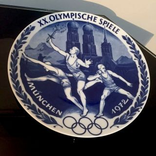 Rare 1972 Munich Xx Olympics Olympische Spiele Plate Weiden Bavaria West Germany