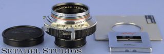 Linhof Select Voigtlander 105mm Apo - Lanthar F4.  5 Camera Lens,  Board,  Mask Rare
