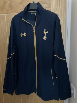 Tottenham Hotspur Under Armour Mens Blue & Gold Storm Lightweight Jacket Rare