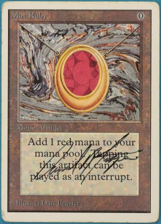 Mox Ruby Unlimited Heavily Pld Artifact Rare Magic Card (id 145956) Abugames