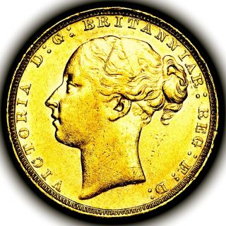 R4 Extremely Rare 1879 Queen Victoria Great Britain London Gold Sovereign