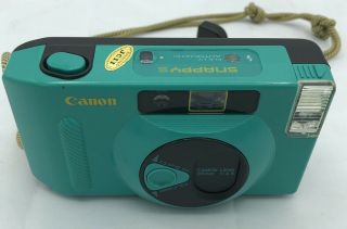 Rare Vintage Green Canon Snappy S 35mm Film Camera - Point & Shoot.
