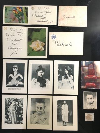 Sri Aurobindo The Mother Signed Postcards,  Special Edition Photos Bundle Rare