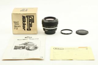 【 Rare 】 Nikon Ai Noct - Nikkor 58mm F1.  2 Ais Nikkor From Japan 748