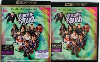 Dc Suicde Squad 4k Ultra Hd Extended Cut Blu Ray 2 Disc Set,  Rare Oop Slipcover