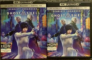 Ghost In The Shell 4k Ultra Hd Blu Ray 2 Disc Set,  Rare Oop Slipcover Sleeve