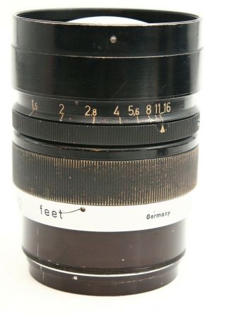 Rare Black Leica Leitz Summarex 8.  5cm F1.  5 1,  5 85mm Lens M39 Ltm Germany