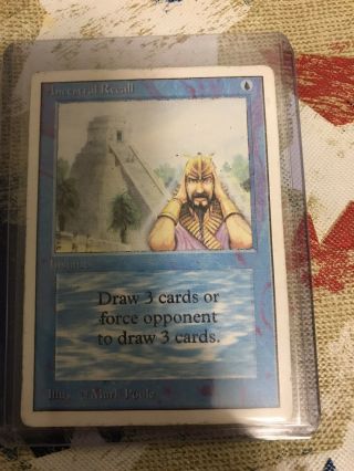 Ancestral Recall Mtg Unlimited Magic The Gathering Moderate Play Power 9 Rare