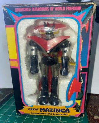 1977 Mattel Shogun Warriors Mazinga 5” Die - Cast Toy Complete Orig Box