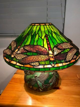 Tiffany Studios York Signed Numbered Rare Dragonfly “reproduction” Lamp