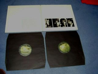The Beatles - White Album D/lp - V/rare 1968 1st Italian Top Opener No.  0452002
