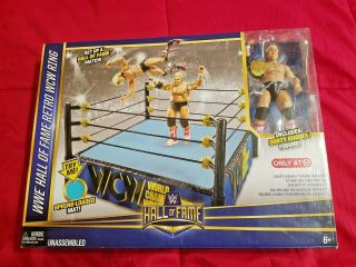 Mattel Wwe Hall Of Fame Wcw Retro Ring W/ Dusty Rhodes Elite Action Figure