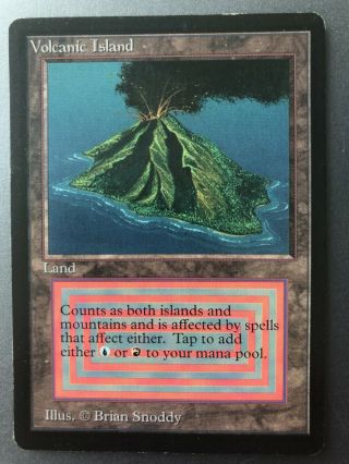 Volcanic Island 2 Beta Mtg Magic Old School Rare Dual Land