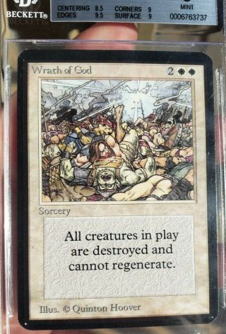 Vintage Magic | BGS 9 MTG Alpha Wrath of God,  w/9.  5 SUB, 3
