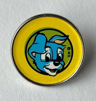Rare Htf Vintage Walt Disney The Lady & And The Tramp Scamp Puppy Round Pin