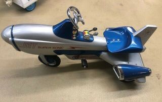 VERY RARE VINTAGE SUPERSONIC JET FULLY RESTORED PEDAL CAR 3