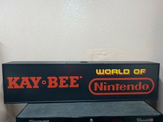 Rare Kay - Bee World Of Nintendo Fiber Optic Sign Display Vintage Kb Toys