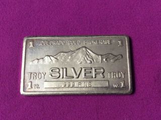 Colorado Gold Brokerage - Rare Silver Art Bar 1 Troy Oz.  999 Fine Silver Bullion