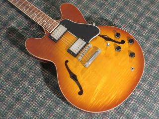 2002 Gibson Usa Es - 335 Semi - Hollow Guitar Rare Light Burst Esdt W/ohsc