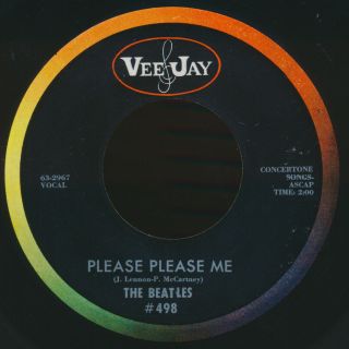 Beatles Ultra Rare 1963 U.  S.  " Please Please Me / Ask Me Why " Vee Jay 498 45