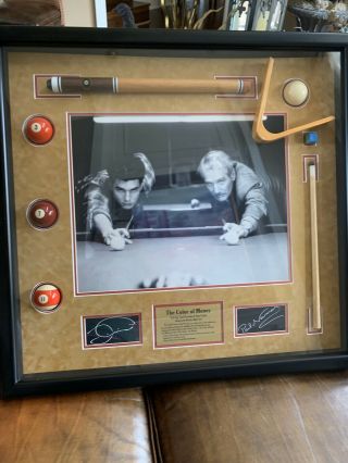 Paul Newman (rip) And Tom Cruise In " The Color Of Money " Rare Autographed