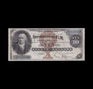 Ultra Rare 1880 $10 Silver Certificate " Morris " Appt.  Very Fine