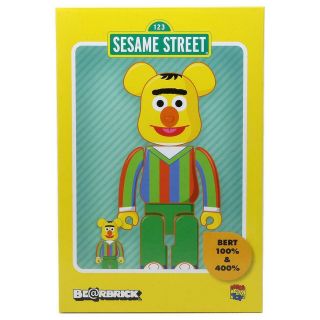 Medicom BE@RBRICK Sesame Street Bert 100 400 Bearbrick Figure Set 3