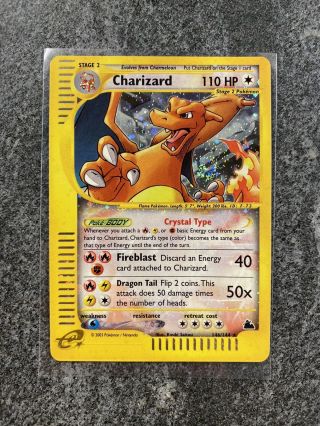 Charizard Skyridge Pokemon Card Holo Rare 146/144 Crystal 2003 Wotc