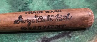 1927 World Series Babe Ruth Louisville Slugger Mini Baseball Bat Extremely Rare