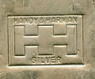 Handy & Harman poured 100 oz Silver Bar Vintage Rare Great H&H Logo 2