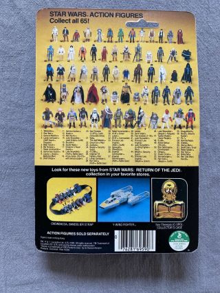 ON CARD VINTAGE 80s KENNER STAR WARS ROTJ 65 BACK CHIEF CHIRPA CLEAR BUBBLE 2