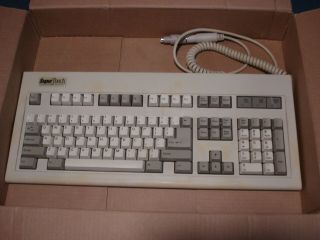 Rare Vintage Siig Supertouch Keyboard With Adapter - (ibm Compatible) -