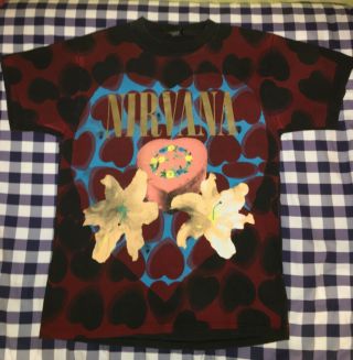 Nirvana Heart Shaped Box 1993 Official L T Shirt Vintage Rare Brockum Vtg Cobain