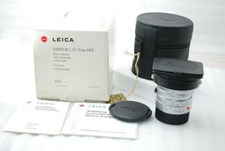 " Rare Near " Leica Elmarit - M 21mm F/2.  8 Asph In Silver 3482