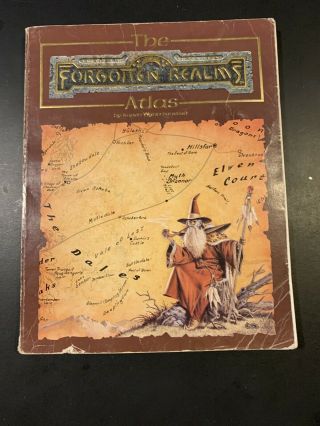Rare Forgotten Realms Atlas 1990 1st Print Adv Dungeons & Dragons Tsr