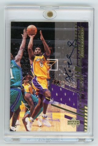 2000 - 01 Upper Deck Game Jersey Kobe Bryant Jersey Auto Autograph Lakers Rare