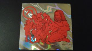 Rare Aphex Twin Foil Mini Print Jermaine Rogers Afx Day Night Houston Poster